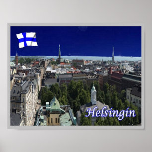 Póster Finlandia - Helsinki - Helsingfors -
