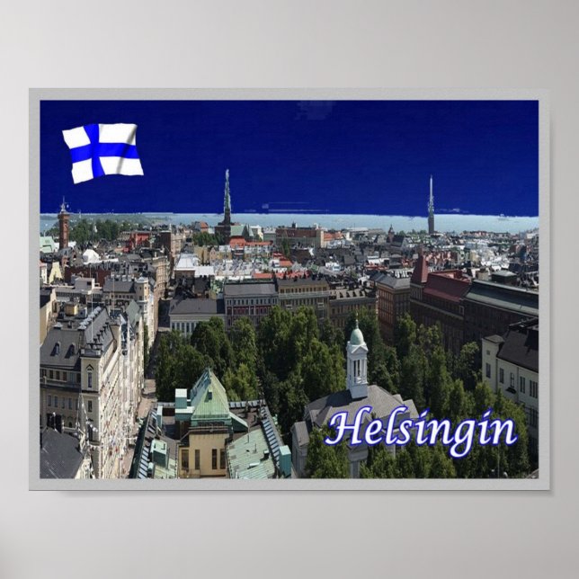 Póster Finlandia - Helsinki - Helsingfors - (Frente)