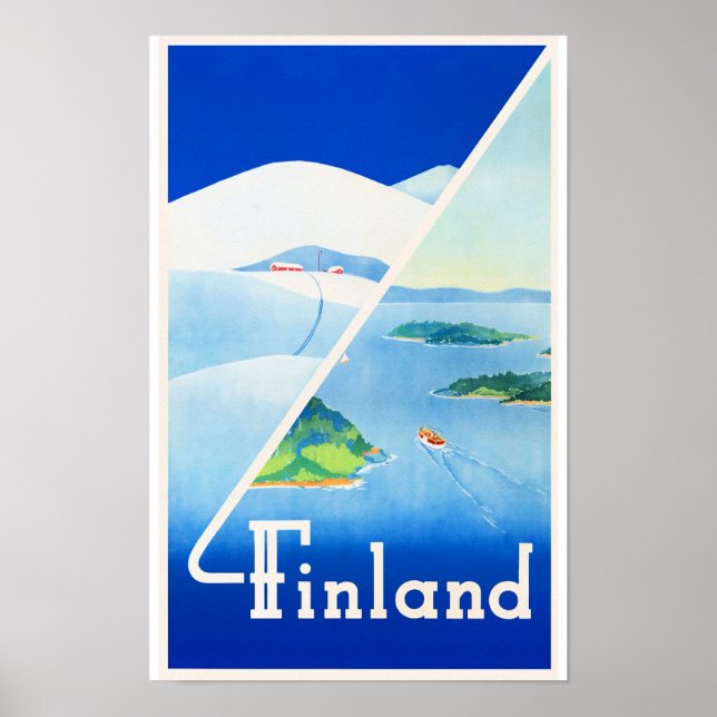 Póster Finlandia, Verano e Invierno, (Frente)