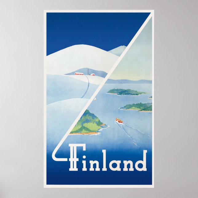 Póster Finlandia: Verano e Invierno (Frente)