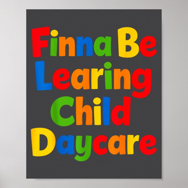 Póster Finna Be Learing Child Guardería Centro de Aprendi (Frente)