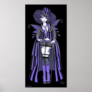 Póster Fiona Purple Gothic Steampunk Couture Fairy Poster