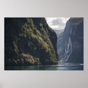 Póster Fiordo de Geiranger Noruega