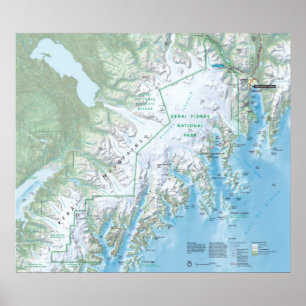Póster Fiordos de Kenai
