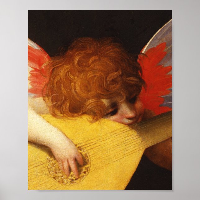 Póster Fiorentino - Putto Tocando La Lute (Frente)