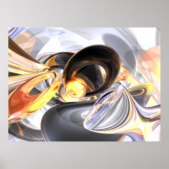 Póster Fire and Ice Abstract Poster (Frente)