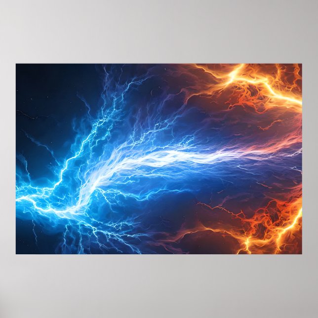 Póster Fire and Ice - Lightning (Frente)