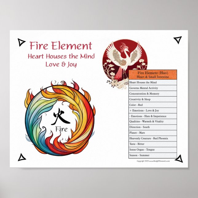 Póster Fire Element Acupuncture (Frente)