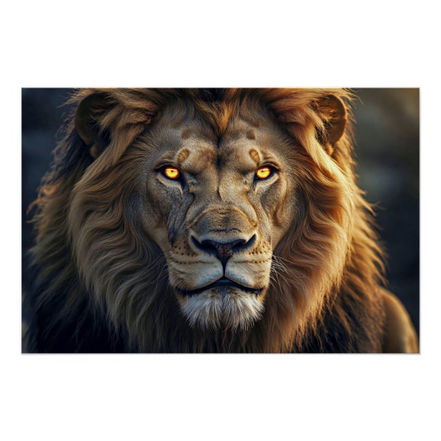 Póster Fire Eyes of the Jungle King (Anverso)