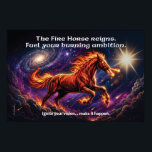 Póster Fire Horse "Burning Ambition" Wall Poster<br><div class="desc">The Chinese New Year celebrations are over but the spirit of the Fire Horse reigns supreme. Have a burning ambition? Let this stunning creation from our wall art collection ignite its fulfilment. Power up your mind with self-affirmation and leave for work with all cylinders firing! Look out world, I'll make...</div>