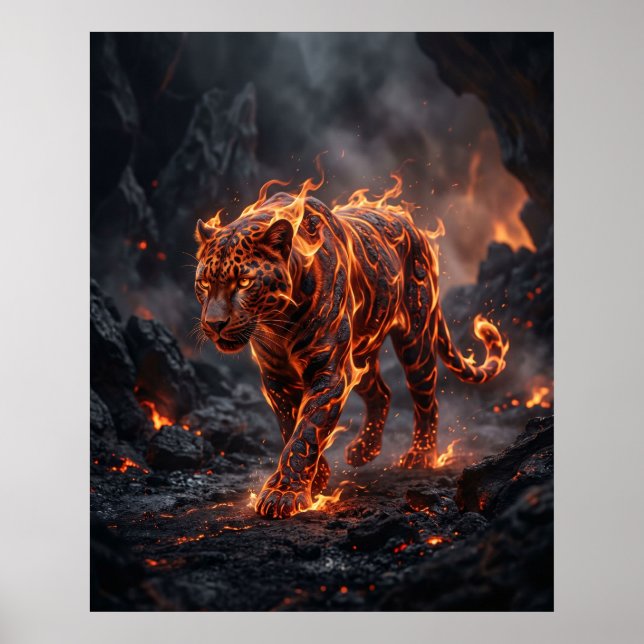 Póster Fire Panther Ember Shadows (Frente)