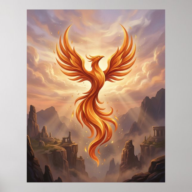 Póster Fire Phoenix Sacred Cliffs (Frente)