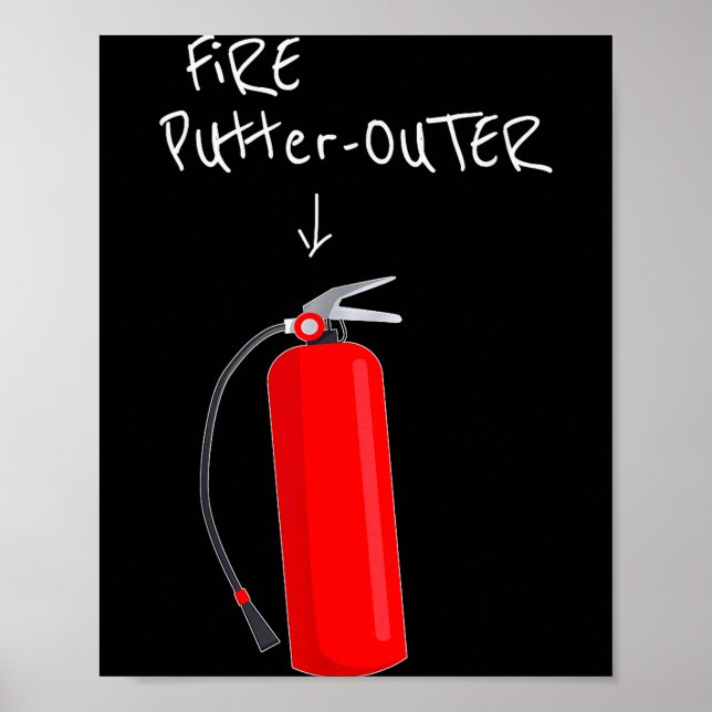 Póster Fire Putter Outer Fire Extinguisher Fire Fighter F (Frente)