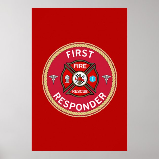Póster Fire Rescue First Responder (Frente)