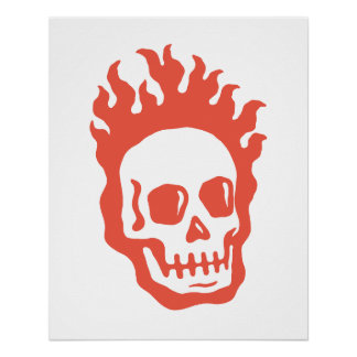 Póster Fire Skull