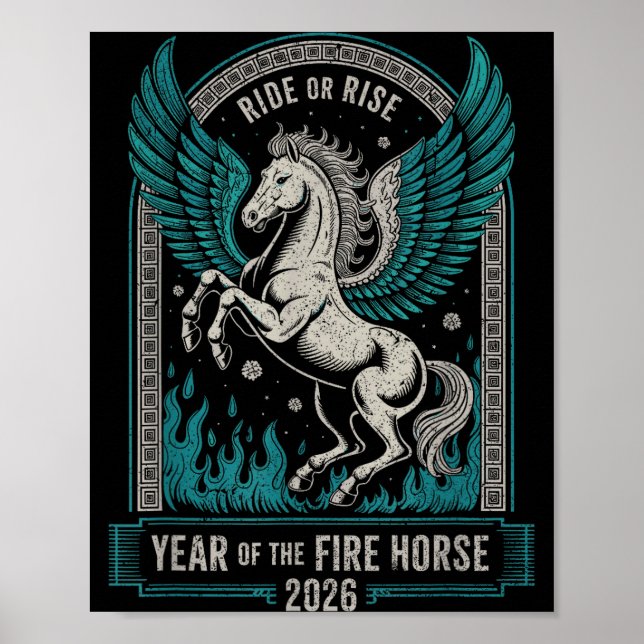 Póster Fire Year Of The Horse – Chinese Zodiac New Year 2 (Frente)