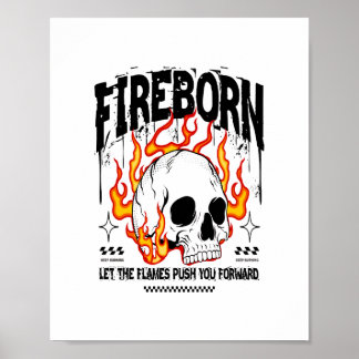 Póster Fireborn Skull Urban Streetwear