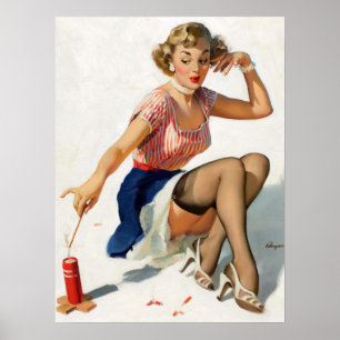 Póster Firecracker Pin Up
