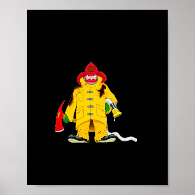 Póster Firefighter Smoke Alarms Dont Save Lives  (Frente)