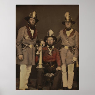 Póster Firefighters in Uniform 1855