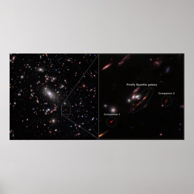 Póster Firefly Sparkle Galaxy Cluster MACS J1423 (Frente)
