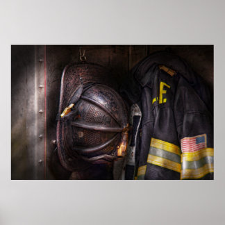 Póster Fireman - Fundido y usado
