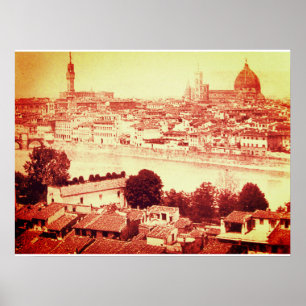 PÓSTER FIRENZE - VISTA PANORÁMICA ANTIGUA DE FLORENCIA 18
