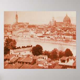 PÓSTER FIRENZE - VISTA PANORÁMICA ANTIGUA DE FLORENCIA 18