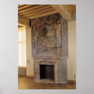 Póster Fireplace in the Chambre du Roi