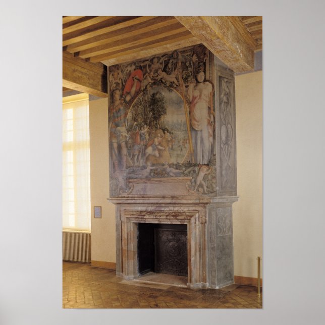 Póster Fireplace in the Chambre du Roi (Frente)
