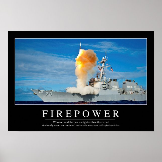 Póster Firepower: Inspirational Quote (Frente)