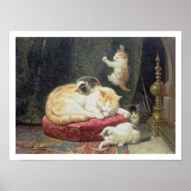 Póster Fireside Bliss (aceite en el panel) (Frente)