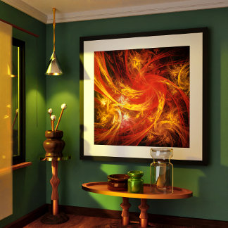 Póster Firestorm Nova Abstract Art