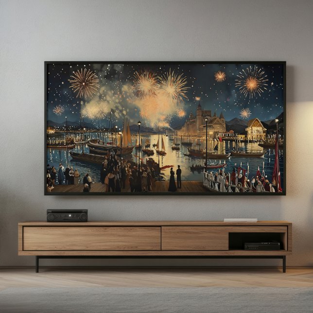 Póster Fireworks Waterfront Print | Samsung Frame TV Art (Subido por el creador)