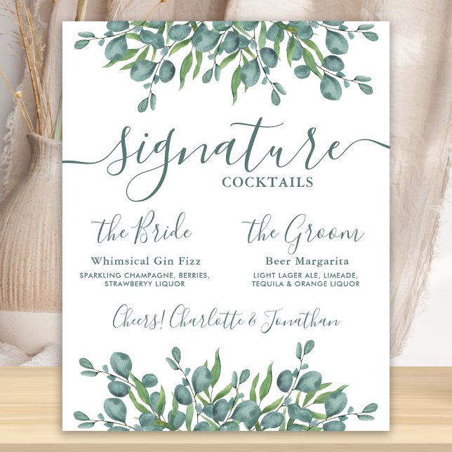 Póster Firma Bebe Eucalyptus Boda personalizado (Subido por el creador)