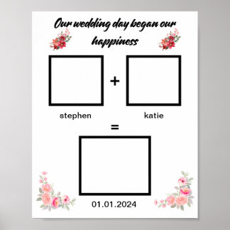 Póster Firma /Boda de huellas dactilares