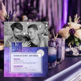 Póster Firma celestial de la luna Bebidas Ducha de matrim