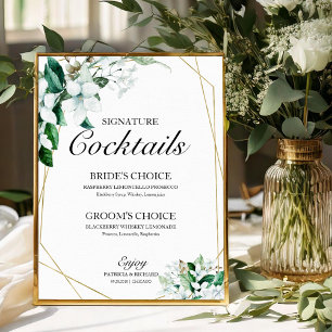 Póster Firma Cocktails Geometría floral Vegetación