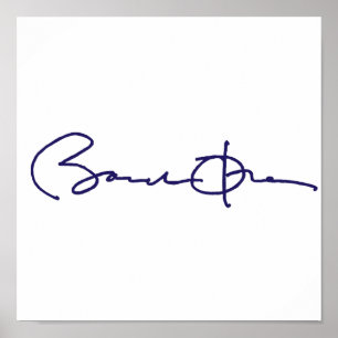 Póster Firma de Barack Obama