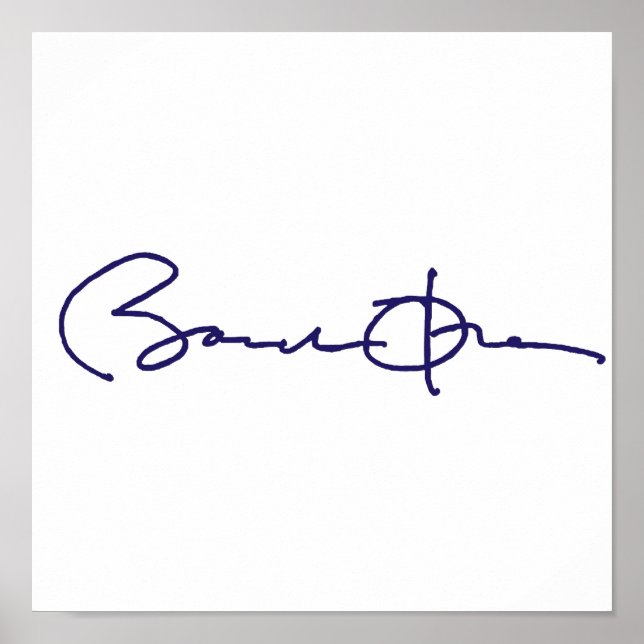 Póster Firma de Barack Obama (Frente)