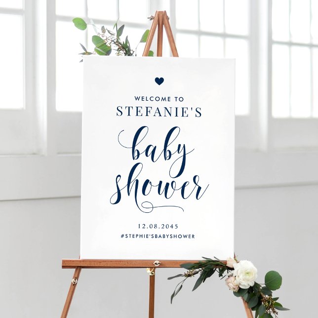 Póster Firma de bienvenida de Baby Shower con guión en ne (Subido por el creador)