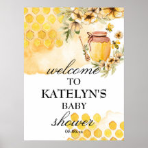 Firma de bienvenida de Baby Shower de Bee