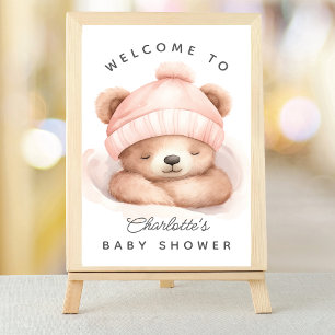 Póster Firma de bienvenida de Baby Shower de Snuder Up Be