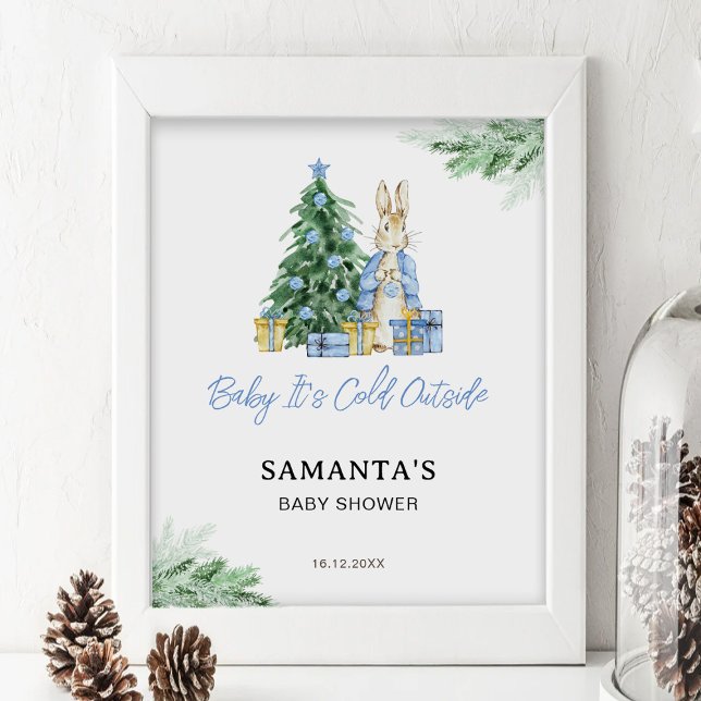 Póster Firma de bienvenida de Baby Shower en frío fuera (Subido por el creador)