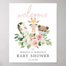Póster Firma de bienvenida de Baby Shower para Airy Rubor