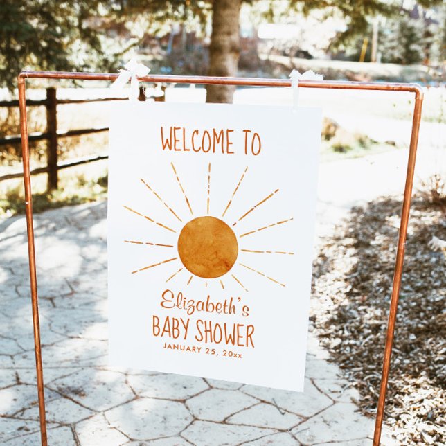 Póster Firma de bienvenida de Baby Shower Sunshine (Subido por el creador)