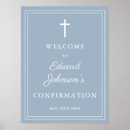 Póster Firma de bienvenida de confirmación de frontera mo