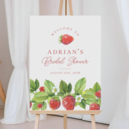 Póster Firma de bienvenida de la ducha de cereza de novia