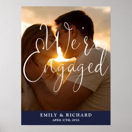 Póster Firma de bienvenida de la fiesta de compromiso