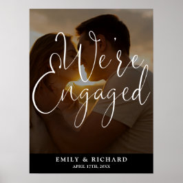 Póster Firma de bienvenida de la fiesta de compromiso